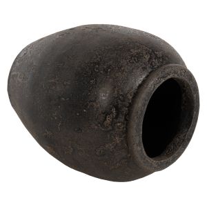 Decorative floor vase Hm7928 made of terracotta in black color D44x49hcm