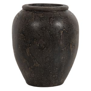 Decorative floor vase Hm7928 made of terracotta in black color D44x49hcm