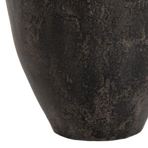 Decorative floor vase Hm7934 made of terracotta in black color D66x85hcm