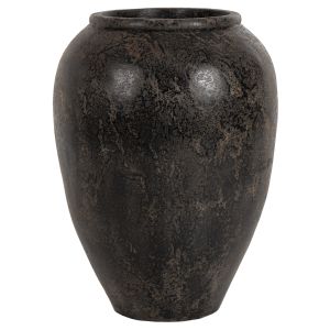 Decorative floor vase Hm7934 made of terracotta in black color D66x85hcm