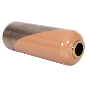 Decorative floor vase Raksasa Hm4230,02 metal salmon/bronze color D30x90hcm