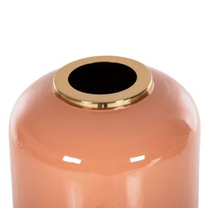 Decorative floor vase Raksasa Hm4230,02 metal salmon/bronze color D30x90hcm