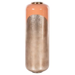 Decorative floor vase Raksasa Hm4230,02 metal salmon/bronze color D30x90hcm