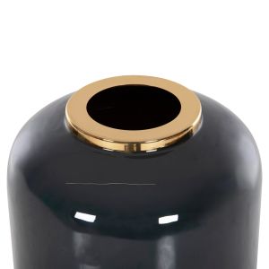 Decorative floor vase Raksasa Hm4231,05 metal anthracite/silver color D30x80hcm