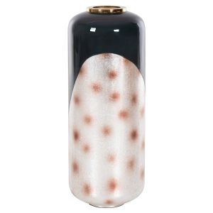 Decorative floor vase Raksasa Hm4231,05 metal anthracite/silver color D30x80hcm