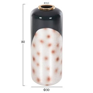Decorative floor vase Raksasa Hm4231,05 metal anthracite/silver color D30x80hcm