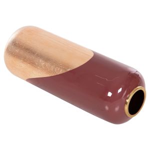 Decorative floor vase Raksasa Hm4232,06 metal color red/pearl gold D24x69hcm