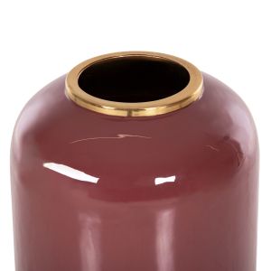 Decorative floor vase Raksasa Hm4232,06 metal color red/pearl gold D24x69hcm