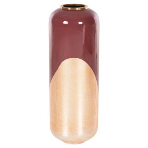 Decorative floor vase Raksasa Hm4232,06 metal color red/pearl gold D24x69hcm