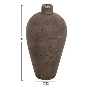 Decorative floor vase Zati made of terracotta in gray Hm7929 D32x60hcm