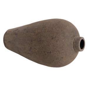 Decorative floor vase ημ7930 made of terracotta in gray color D40x80hcm