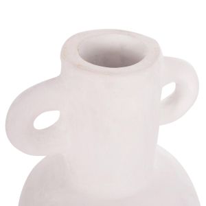Декоративна ваза серия Clayvon Hm4406 теракота в бял цвят Φ14x20всм.