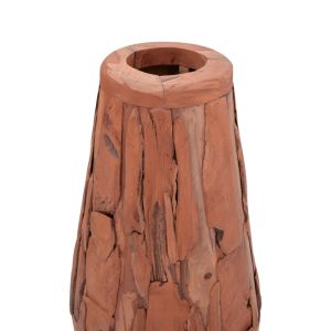 Decorative teak vase in natural shade D45x120cm