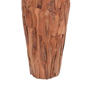 Decorative teak vase in natural shade D45x120cm