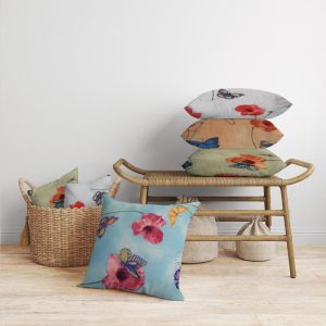 Decorative pillow butterfly blue 45*45*10