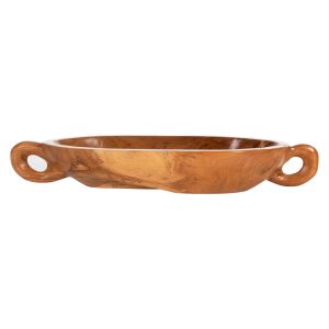 Decorative bowl with handles Hm4304 made of solid teak wood 64x21.5x9.5hcm