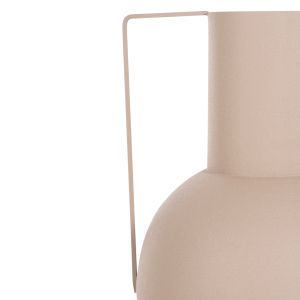 Decorative metal vase Flagon Hm4259,01 ecru color D34x54hcm