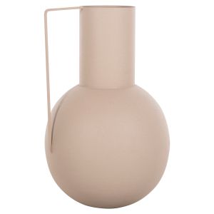 Decorative metal vase Flagon Hm4259,01 ecru color D34x54hcm