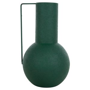 Decorative metal vase Flagon Hm4260,03 in green color D26x45hcm