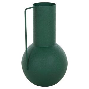 Decorative metal vase Flagon Hm4260,03 in green color D26x45hcm