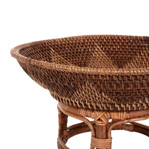 Декоративна плетена купа от ракита Hm4270 D35x18hcm