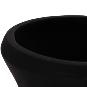 Декоративна подова ваза Nebula Hm4660.01s фибър цимент от черно тиково дърво Φ45x115hcm.