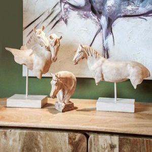 Decorative figure Horse beige-brown color 35x10x30cm