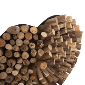 Decorative figure Naturally heart made of teak branches in natural colorhm7911 - 57x5x56cm
