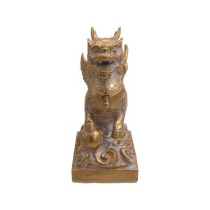 Decorative polyresin figure Dragon gold color 20x13x30cm