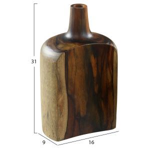 Decorative bottles 3pcs, solid teak Hm7716