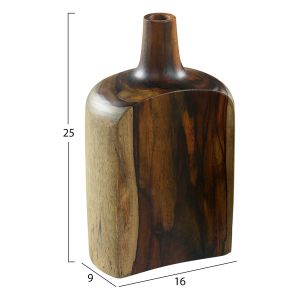 Decorative bottles 3pcs, solid teak Hm7716