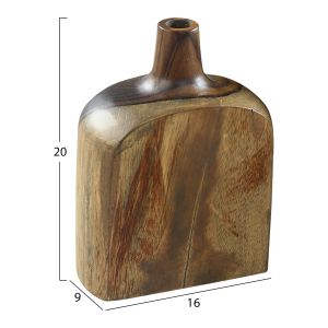 Decorative bottles 3pcs, solid teak Hm7716