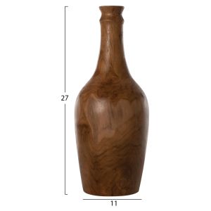 Decorative bottles 3pcs, solid teak Hm7717