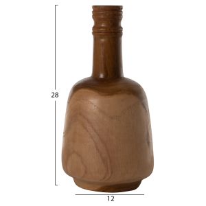 Decorative bottles 3pcs, solid teak Hm7717