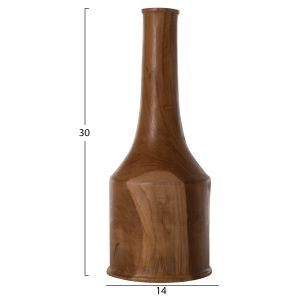 Decorative bottles 3pcs, solid teak Hm7717