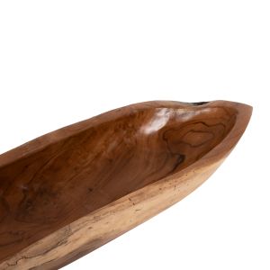 Decorative bowls set of 2 pcs Hm4305 made of solid teak wood 68.5x18.5x9.5hcm