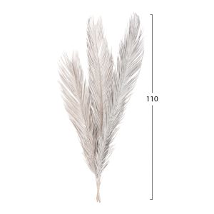 Decorative dried 3 palm leaves silver 120hcm ημ7957