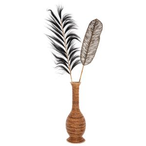 Decorative leaf Hm7823.02 made of bamboo and seagrass 30x200x3hcm