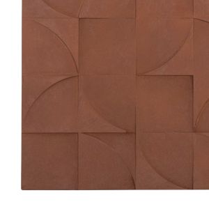 Decorative wall panel square Santorini series Hm4524 Mdf in brown color 80x5(thickness)x80hcm.