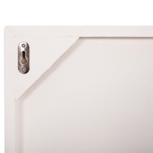 Decorative wall panel square series Santorini Hm4507 Mdf in musky white color 80x4(thickness)x80hcm.