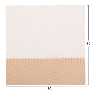 Decorative wall panel square series Santorini Hm4519 MDF in off-white-brown color 80x4(thickness)x80hcm.