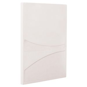Decorative wall panel, rectangle, Santorini series, Hm4510, Mdf, in musky white color, 60x4(thickness)x80hcm.