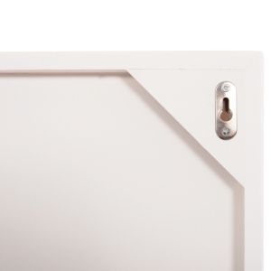 Decorative wall panel, rectangle, Santorini series, Hm4510, Mdf, in musky white color, 60x4(thickness)x80hcm.