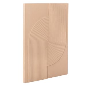 Decorative wall panel rectangle Santorini series Hm4521 Mdf in beige color 60x4(thickness)x80hcm.
