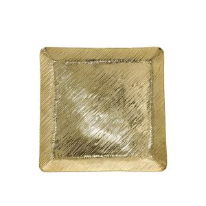 Decorative plate metal gold 29x29x3cm