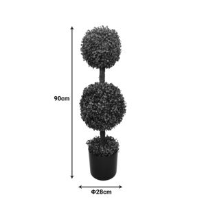 Ornamental plant Bolla I in a non-articulated green Pp pot 28x90 cm