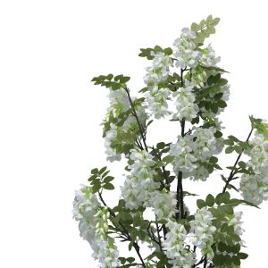 Decorative flowering Bean tree in a pot Inart H125cm