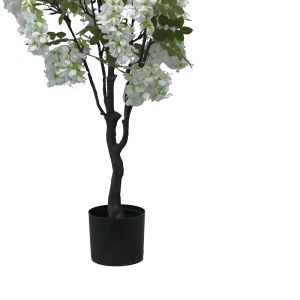 Decorative flowering Bean tree in a pot Inart H125cm