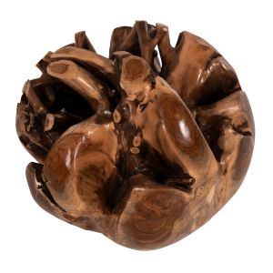 Clem floor decoration, solid teak wood sphere - large size Hm9652 D50cm