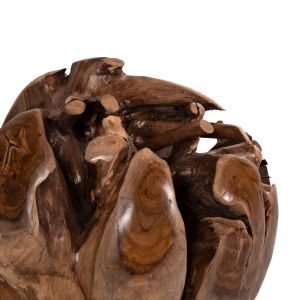 Clem floor decoration, solid teak wood sphere - large size Hm9652 D50cm
